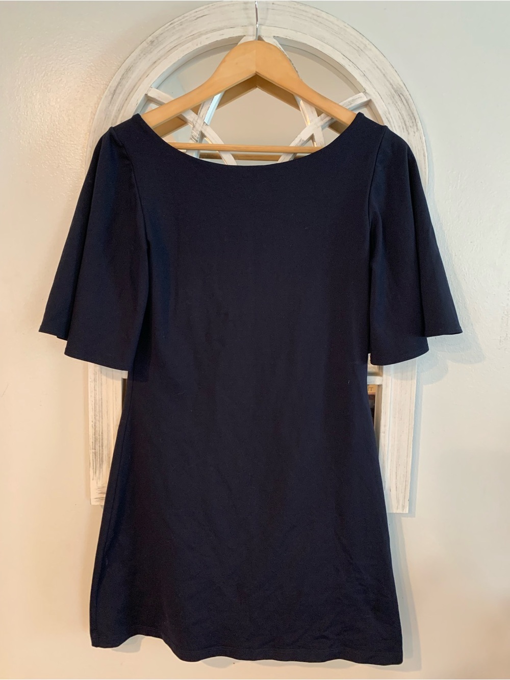 Susana Monaco-Women's Navy Short Sleeve Shift Dress